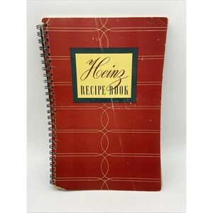 Vintage Heinz Recipe Book Spiral Bound 57 Advertising Cookbook Mid-Century Red